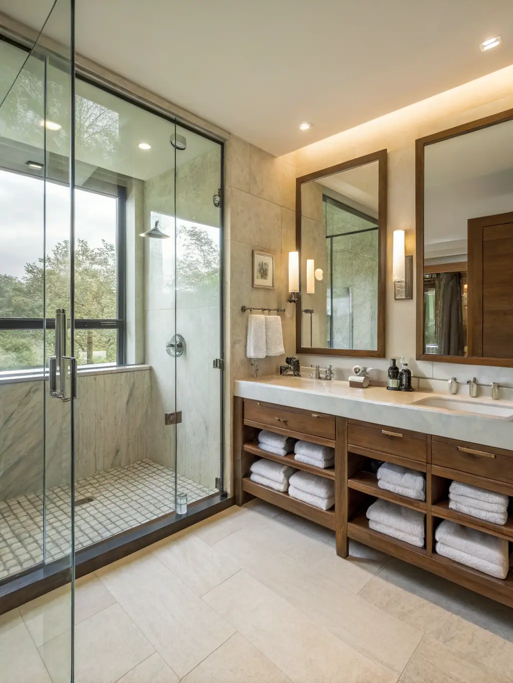 A luxurious bathroom renovation in Miami, Florida, showcasing the high-end remodeling capabilities of Florida Remodel and Paint.