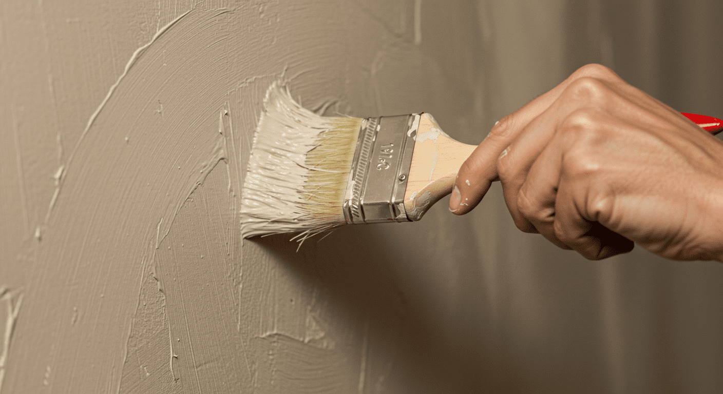 A satisfied homeowner admiring their freshly painted living room